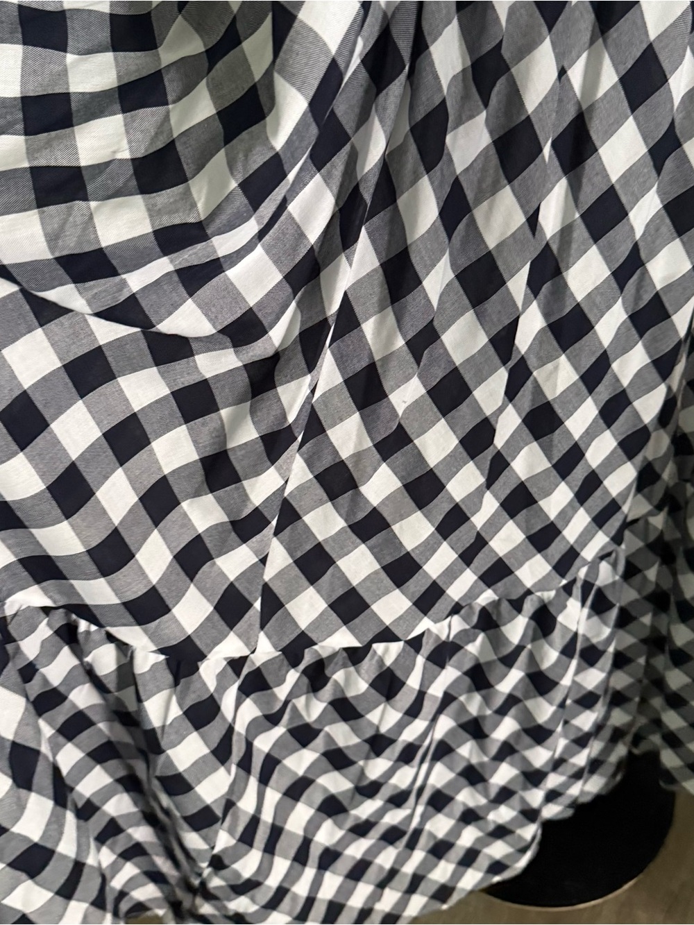 Steele For Anthropologie Brigette Gingham Blue & White Maxi Dress - Picture 4 of 8